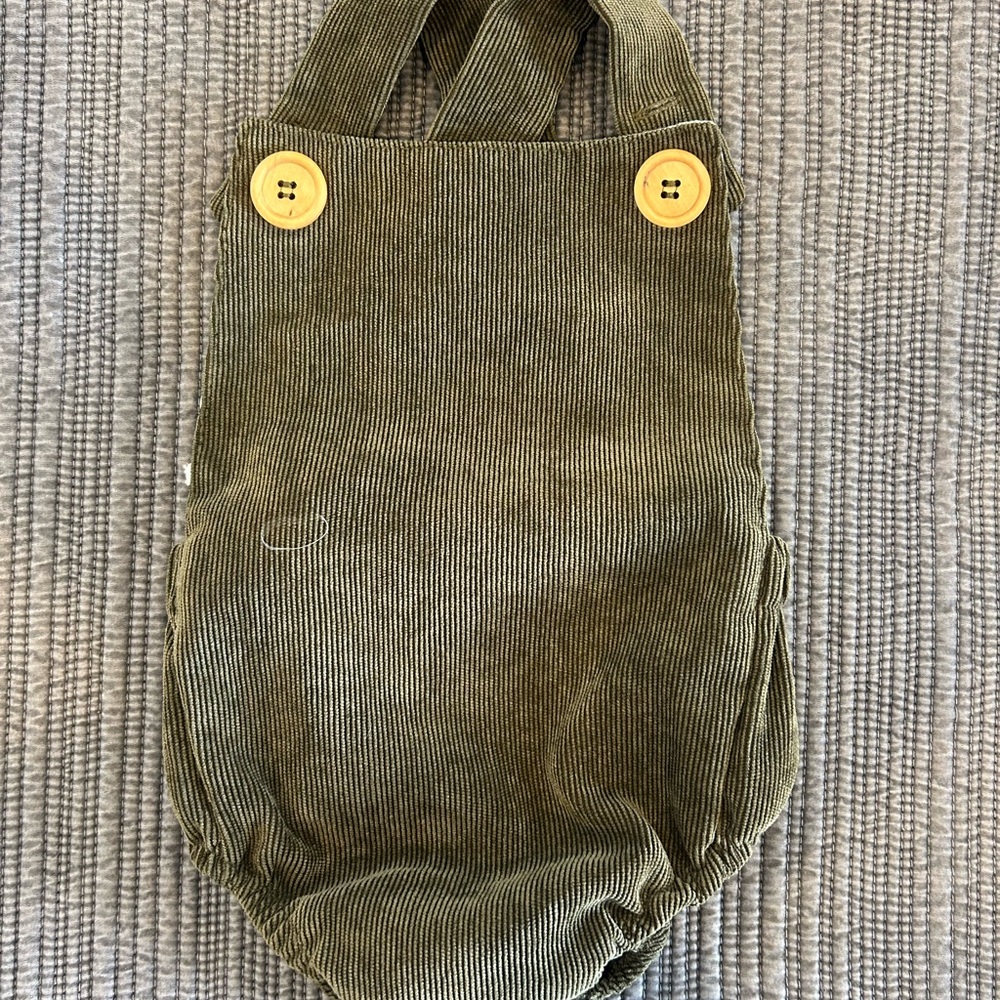 Green Corduroy Bubble Romper